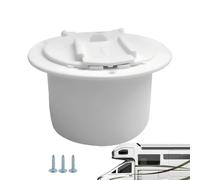RV Outlet Cover, White Round RV Cable Cover, RV Cable Pass Through, RV Power Cord Hatch, Round Accessory for RV, RV Electrical Outlet Cover, Cable Accessory for RV,Travel Trailer Cable Cover,