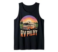 RV Pilot Vintage Camper Van Tramonto Canotta