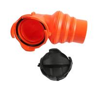 RV Sewer Hose Connector 90° | Leak-Proof Sewer Hose Fitting Adapter With 2 Lids, Connector For Camper Drainage, Plumbing, Wastewater, Sewage, Ensures Odor-Tight Connection