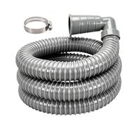 RV Sewer Hose - Foldable Extended PVC Drain Pipe With 32mm-42mm Adjustable Adapter & Cuttable Elbow | Leak-Proof Space-Saving Septic Line, Heavy Duty Waste Management Hose For Trailer Or Campervan