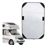 Rv Shades for Window, Aluminum Foil Privacy Cover, 25 Inches Compact Uv Protection Dustproof Trailer Shade, Motorhome Truck Cover for Travel Camping Use, Van, Black