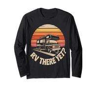 RV There Yet Vintage Camper Van Tramonto Maglia a Manica