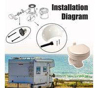 Rv Toilette Incasso Sfera E Asta Kit 385310681 Ricambio per 1648 148 5148