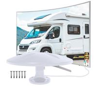 Rv Trailer,antenna tv esterno, antenna TV Freeview ad alto guadagno per camper con amplificatore di ricezione a lungo raggio, impermeabile per camper, HDTV esterna, camper, roulotte