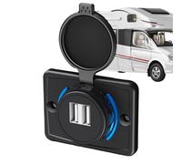 RV USB Outlet, 3.1A USB Wall Mount Charging Panel With Cover, Cord Socket Replacement, Car, ATV, Boat, Truck, Bus, Marine, Travel Accessories, 2.5x1.9x1.8x0.70 In