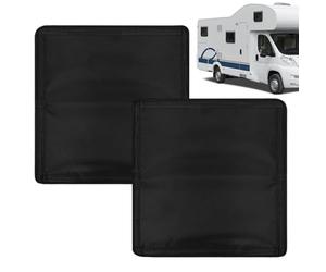 RV Vent Insulator - 2 Pack Reflective Roof Vent Cover | 16.14x16.14 Inch RV Ventilation Sunshade | Insulated Fan Cover For Travel Trailer, Shower Ceiling Window