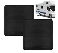 RV Vent Insulator - 2 Piece Ventilation Sunshade, Fan Cover for Exterior Window, Reflective Pad with Heat Shield, Trailer Accessory, Ceiling Blocker for Inside Shower and Home Space