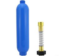 RV Water Filter System with Hose Protector Brass(2-piece Set) | Sturdy hose guard prevents kinks, brass 90-degree fitting, leak-resistant, easy install, blue design