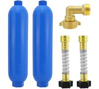 RV Water Filter System with Hose Protector Brass(5-piece Set) | Sturdy hose guard prevents kinks, brass 90-degree fitting, leak-resistant, easy install, blue design