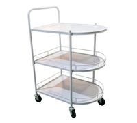Rv2sGf3kH Carrello da cucina Carrello di servizio con rotelle mobile for bevande e tè for ristoranti hotel(Bianco)