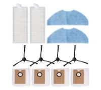 Rv30/rv20 Bag Max Rv30 Microfiber Plus Robovac Brush Mop Cloth Dust Rv20 Kit di ricambio Side Tapo Series - Nylon/per filtro carta 1 (2 spazzole, 2 panni 4 sacchetti)