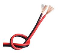 RVB Red Black Parallel Flexible Cable, Oxygen-Free Copper, 0.5-2.5mm² (20-14AWG) For Car Battery, LED, Solar, Low Voltage Wiring(50m,14 AWG - 2.5mm2)