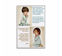 RVBLRDSE Bedtime Routine Poster, Now I Lay Me Down To Sleep with, Educational Print for Room(Framed,08x12inch(20x30cm))