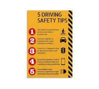 RVBLRDSE Car Tips Guide - Essential Driving Habits for Accident Prevention and Vehicle Care(Unframed,12x18inch(30x45cm))
