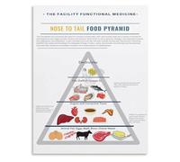 RVBLRDSE Carnivore Diet Food Guide Pyramid Poster Healthy Eating Nutritional Chart for Home Kitchen Gym Wall Health Class Resource(Unframed,08x12inch(20x30cm))