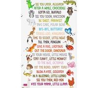 RVBLRDSE Colorful Goodbye Sayings - See You Later Alligator Classroom Wall-Art, Educational Nursery Decor for Preschool & Playroom(Unframed,12x18inch(30x45cm))