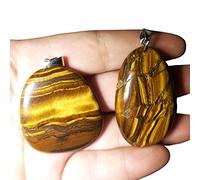 RVBLRDSE Cristallo 2pcs naturale giallo occhio di tigre pendente di pietra di cristallo pendente per il regalo adatto per la decorazione dell'ufficio domestico campione di cristallo