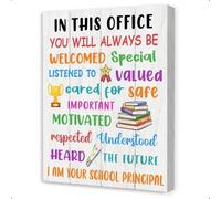 RVBLRDSE Leadership Wall Art for Principal's Office, Inspirational School Administrator Gift, Canvas Print for Educational Decor(Unframed,08x12inch(20x30cm))
