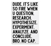 RVBLRDSE Middle High School Classroom Science Method Poster Funny Teacher Gift Wall-Art Canvas Painting for Bedroom Living Room(Framed,08x12inch(20x30cm))