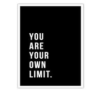 RVBLRDSE Motivational Wall-Art: You Are Your Own Limits, Modern Poster for Workspace, Office & Study Room(Unframed,12x18inch(30x45cm))
