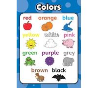 RVBLRDSE My First Colors Chart, Educational Color Learning Poster for Toddlers & Preschoolers, Teaching Colors Wall Art for Classroom & Playroom(Unframed,12x18inch(30x45cm))