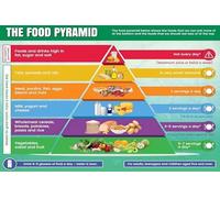 RVBLRDSE My First Food Pyramid Chart: Nutrition Learning, Laminated Wall-Art for Teaching Healthy Eating in Classroom or at Home(Framed,12x18inch(30x45cm))