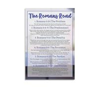 RVBLRDSE Scripture Art Print Romans Road Salvation Verses Wall-Art For Home Office Decor Encouragement Gift(Unframed,08x12inch(20x30cm))