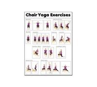 RVBLRDSE Senior Chair Yoga Practice Poster - Illustrated Guide for Gentle Seated Exercises, Informative Wall Art for Bedroom or Living Room(Unframed,08x12inch(20x30cm))
