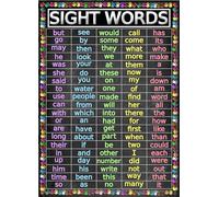 RVBLRDSE Sight Words Posters for Kindergarten & First Grade, Educational Classroom Wall Charts, Reading Tools for Homeschool & Preschool(Unframed,12x18inch(30x45cm))