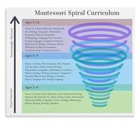 RVBLRDSE Spiral Curriculum Framework Montessori Educational Poster Canvas Wall-Art for Living Room(Unframed,16x24inch(40x60cm))