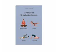 RVBLRDSE The Pelvic Floor Blueprint Poster, Anatomical Guide & Step-by-Step Home Workouts, Educational Wall-Art(Framed,16x24inch(40x60cm))