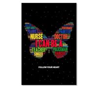 RVBLRDSE What Will I Be? Career Options Posters: Inspirational Classroom Decor for Elementary School, Middle School Bulletin Board & Growth Mindset Wall(Framed,16x24inch(40x60cm))