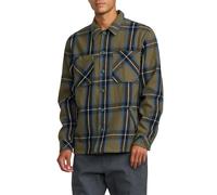 RVCA Flight Risk Camicia Overshirt Manica Lunga - Hunter Green