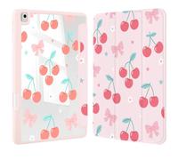 Rvciby Custodia per iPad 9e/8e/7a generazione 2021/2020/2019 & Air 3rd 2019/Pro 10.5 2017,10.2&10.5 Pollice Trifold Cover con Porta Matita e Automatico Sonno/Sveglia,Fiori di Ciliegio