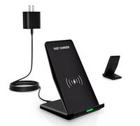 Rvelon Caricabatterie wireless rapido supporto di ricarica wireless per computer con adattatore USB PD 20W per Samsung Galaxy S25/S24/S23/S22/S21/Note 20, Pixel 8/7 Pro, per iPhone 17 Pro Max/17