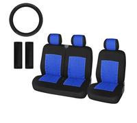 RVEVFBKBAL Auto 2+1 Coprisedili Auto Protector Per Fiat Per Ducato Per Scudo(Upgraded BLUE)