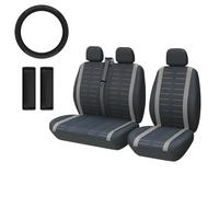 RVEVFBKBAL Auto 2+1 Coprisedili Auto Protector Per Fiat Per Ducato Per Scudo(Upgraded GRAY)