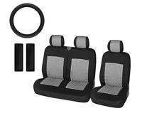 RVEVFBKBAL Auto 2+1 Coprisedili Auto Protector Per Fiat Per Ducato Per Scudo(Upgraded GRAY)