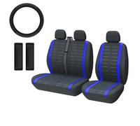 RVEVFBKBAL Auto 2 + 1 Coprisedili Auto Protezione Per VW Per Caddy IV Per Crafter LT T4 T5(Upgraded BLUE)