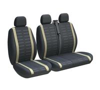 RVEVFBKBAL Auto 2 + 1 Coprisedili Furgone Protezione Per Nissan Per Primastar Per Interstar(BEIGE 3 POSTI)
