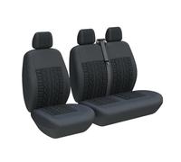 RVEVFBKBAL Auto Per Renault Per Master Per Trafic Universale 2 + 1 Coprisedili Auto Protector(Nero a 3 posti)