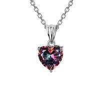 RVHAOODI 16x8mm heart multicolor pendant women's pendants with chain 925 jewelry party Made in China