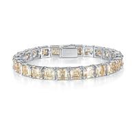 RVHAOODI 5,5 mm Champagne/blu verde moissanite Tennis per Asscher Cut D Color S925 Sterling Silver Lab Creato Diamond Tennis Perfetto per l'abbigliamento quotidiano