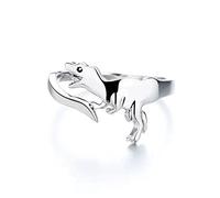 RVHAOODI Anello di dinosauro Gioielli fresco giocattolo per animale carino Open Regola di temperamento speciale Regolamento per le donne Anelli