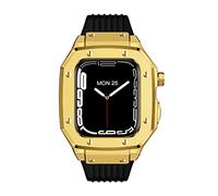 RVHAOODI Bracelet de montre en alliage pour Series 7 6 5 4 SE 45 mm 44 mm 42 mm de luxe en métal et caoutchouc en acier inoxydable Kit de modification pour homme et femme, 45mm, Agate