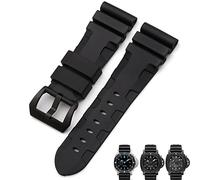 RVHAOODI Bracelet de montre en caoutchouc naturel 22 mm 24 mm 26 mm pour Luminor PAM441 Noir Bleu Orange Sport Étanche Bracelet Outils