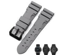 RVHAOODI Bracelet de montre en caoutchouc naturel 22 mm 24 mm 26 mm pour Luminor PAM441 Noir Bleu Orange Sport Étanche Bracelet Outils