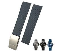 RVHAOODI Bracelet en silicone incurvé de 21 mm et 22 mm pour montre Hydroconquest L3 - Bracelet de montre de sport souple et étanche