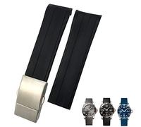 RVHAOODI Bracelet en silicone incurvé de 21 mm et 22 mm pour montre Hydroconquest L3 - Bracelet de montre de sport souple et étanche