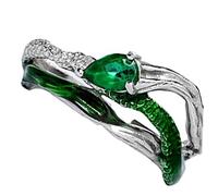 RVHAOODI Costume regolabile serpente elegante decorativo elegante geloso fidanzamento ad anello o anelli per le dita degli accessori per donne gioielli